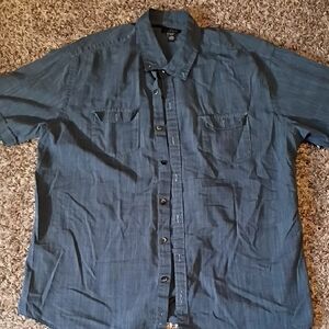 Van Heusen Casual Blue Button-Down Shirt